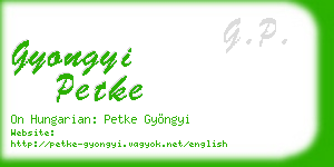 gyongyi petke business card